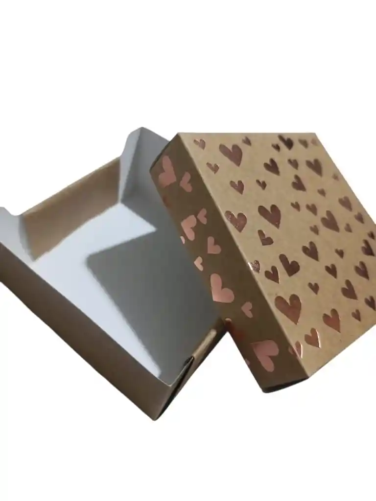 Caja De Cartón Corazones Para Regalo O Empaque 12x12 Cm
