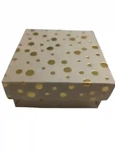 Caja De Cartón Bolas Doradas Para Regalo O Empaque 12x12 Cm