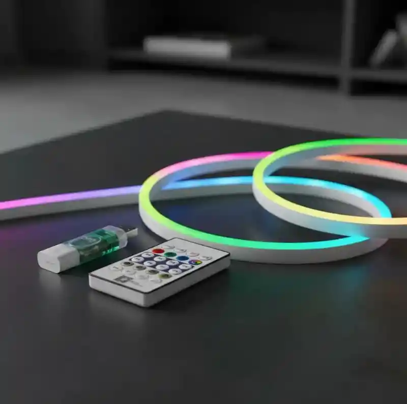 Cinta Tira Led Luz Neon Rgb Manguera 5 Metros Rítmica Usb
