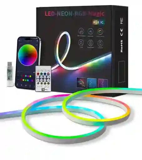 Cinta Tira Led Luz Neon Rgb Manguera 5 Metros Rítmica Usb