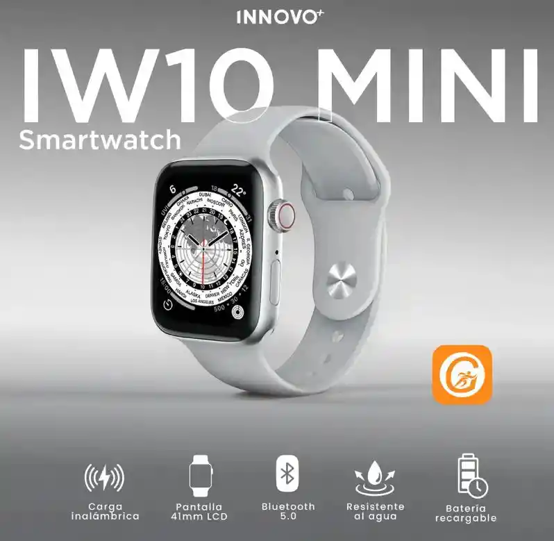 Smartwatch Mobulaa Iw10 Mini Bluetooth 5.0 Ip67 Gris