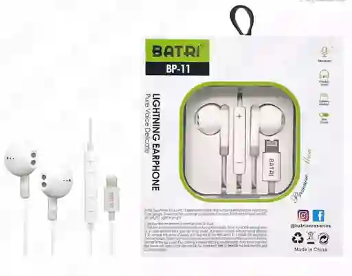 Audifonos Apple Conector Lightning Batri Bp-11