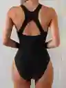 Traje Natación Deportivo Sport Negro Talla M