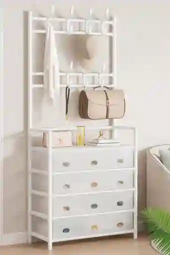 Zapatero Con Perchero Y Cubierta