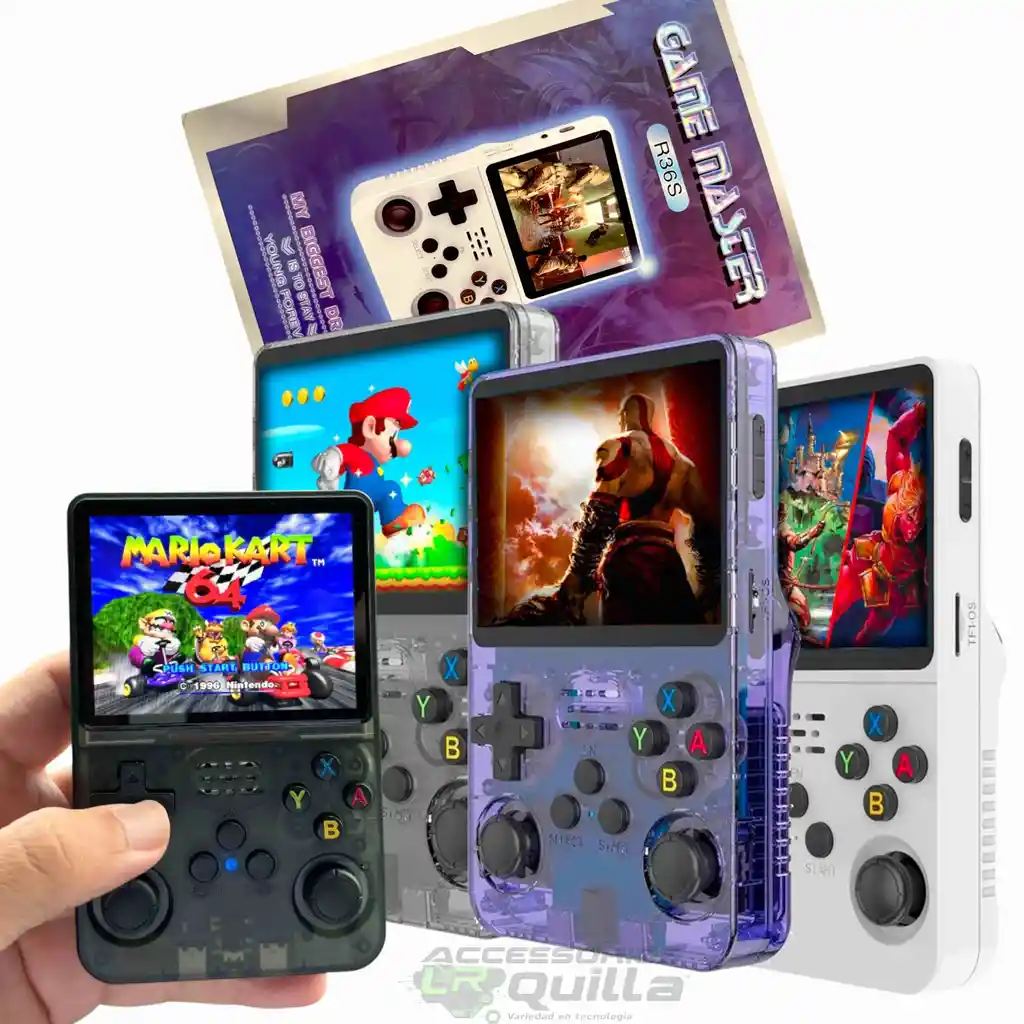 Consola R36s | Incluye Ps1, Nintendo, Psp