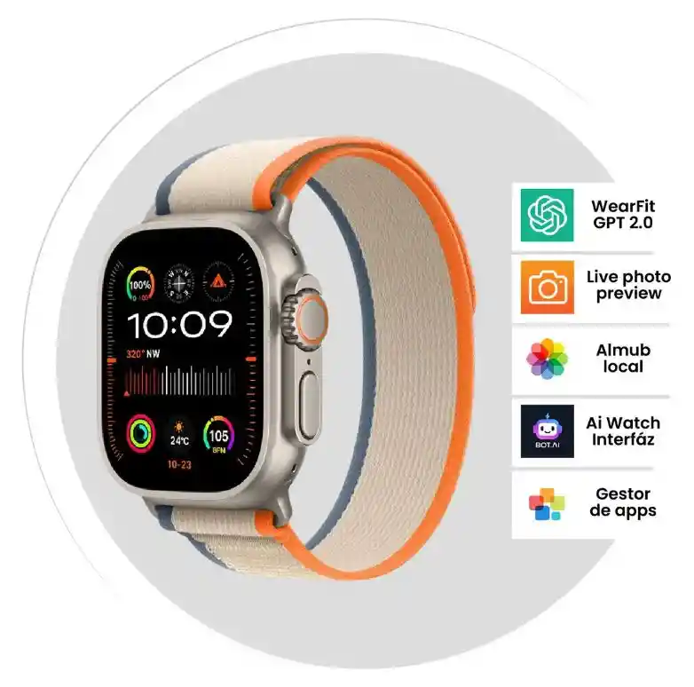 Smartwatch H9 Ultra Plus 49mm + 7 Correas | Nfc, Amoled, Bluetooth 5.0 Agregar A Favoritos $ 265.900