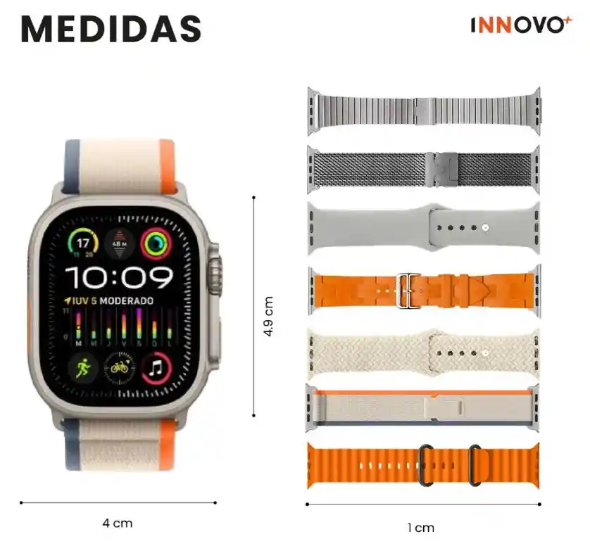 Smartwatch H9 Ultra Plus 49mm + 7 Correas | Nfc, Amoled, Bluetooth 5.0 Agregar A Favoritos $ 265.900