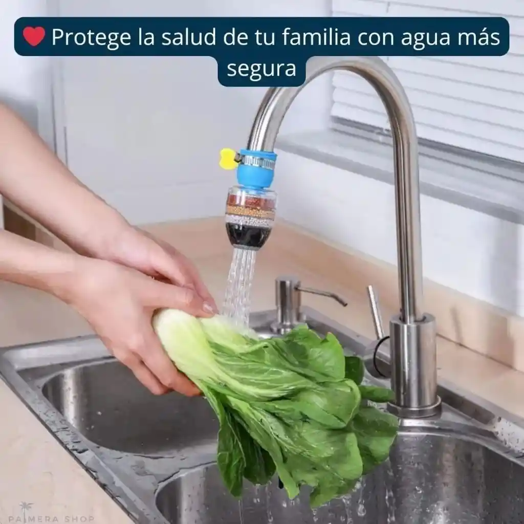 Filtro Purificador De Agua 4 Niveles Carbón Activo Grifos Llave