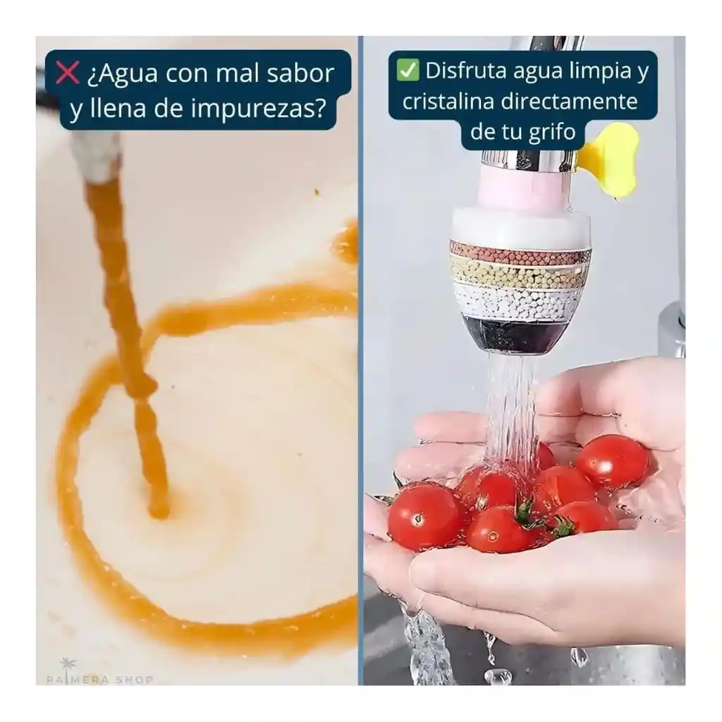 Filtro Purificador De Agua 4 Niveles Carbón Activo Grifos Llave