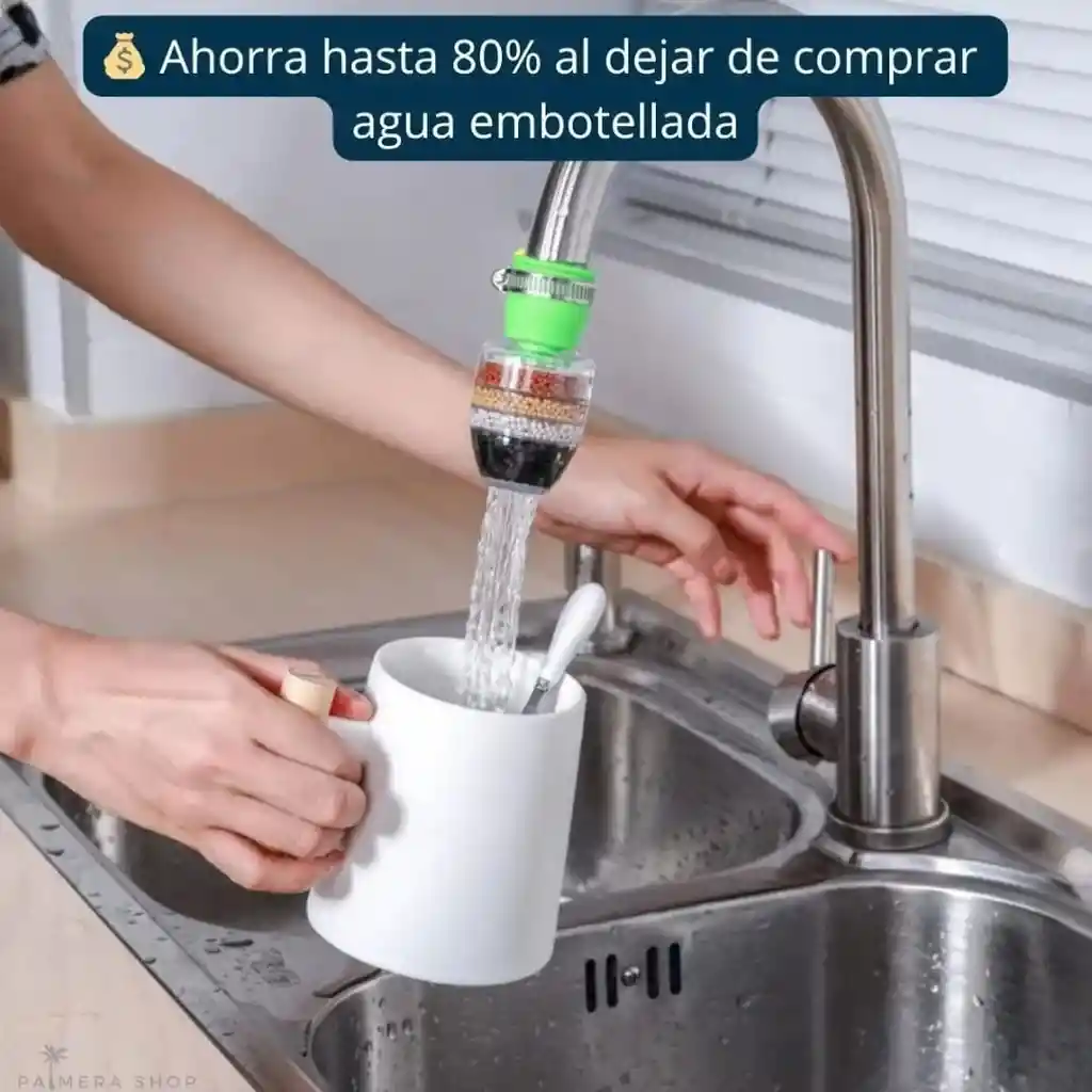 Filtro Purificador De Agua 4 Niveles Carbón Activo Grifos Llave