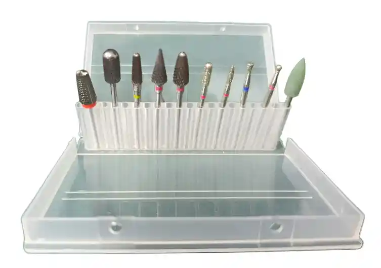 Kit De Puntas Para Drill De Uñas X10 Carbono Tungsteno