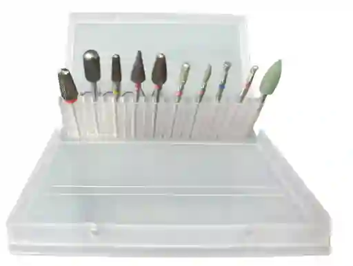 Kit De Puntas Para Drill De Uñas X10 Carbono Tungsteno