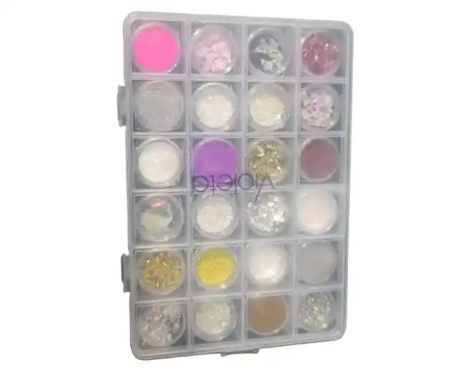 Estuche Para Decoración De Uñas X24 Unds