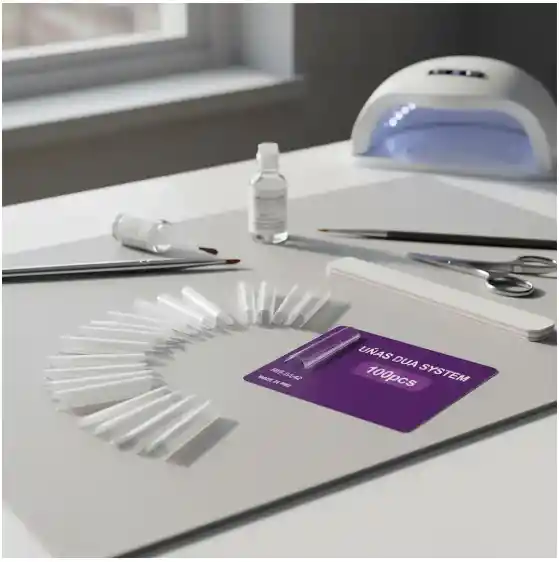 100 Moldes Uñas Dua System Tipo C Violeta