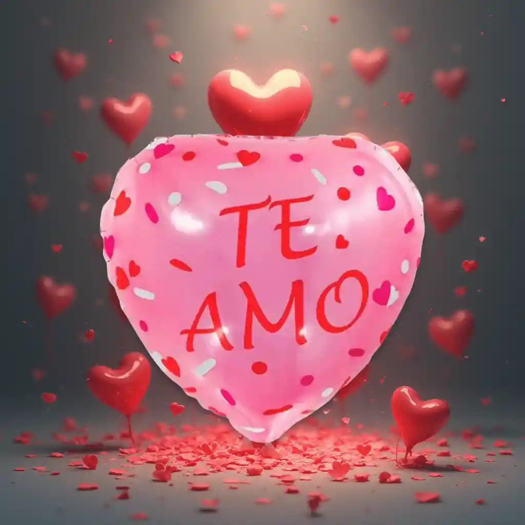 Globo Corazón Te Amo Rosa Y Rojo 45x45 Cm | Amor Y Romanticismo