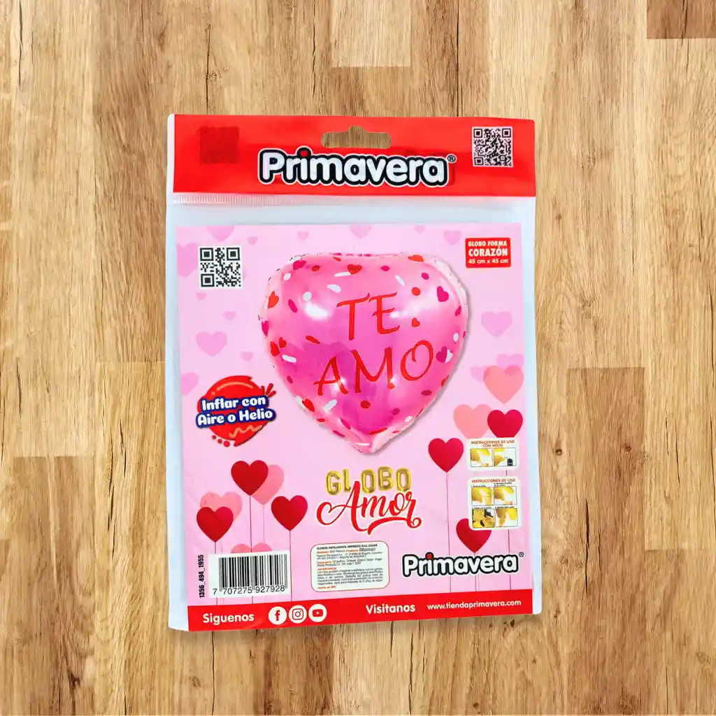 Globo Corazón Te Amo Rosa Y Rojo 45x45 Cm | Amor Y Romanticismo