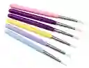 Pincel Punta Fina Decoración Uñas Acrílicas X6