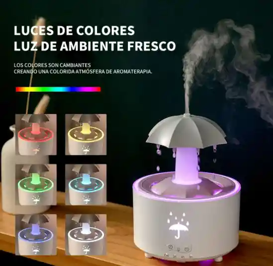 Difusor Humidificador Lluvia De Aromas + Esencia