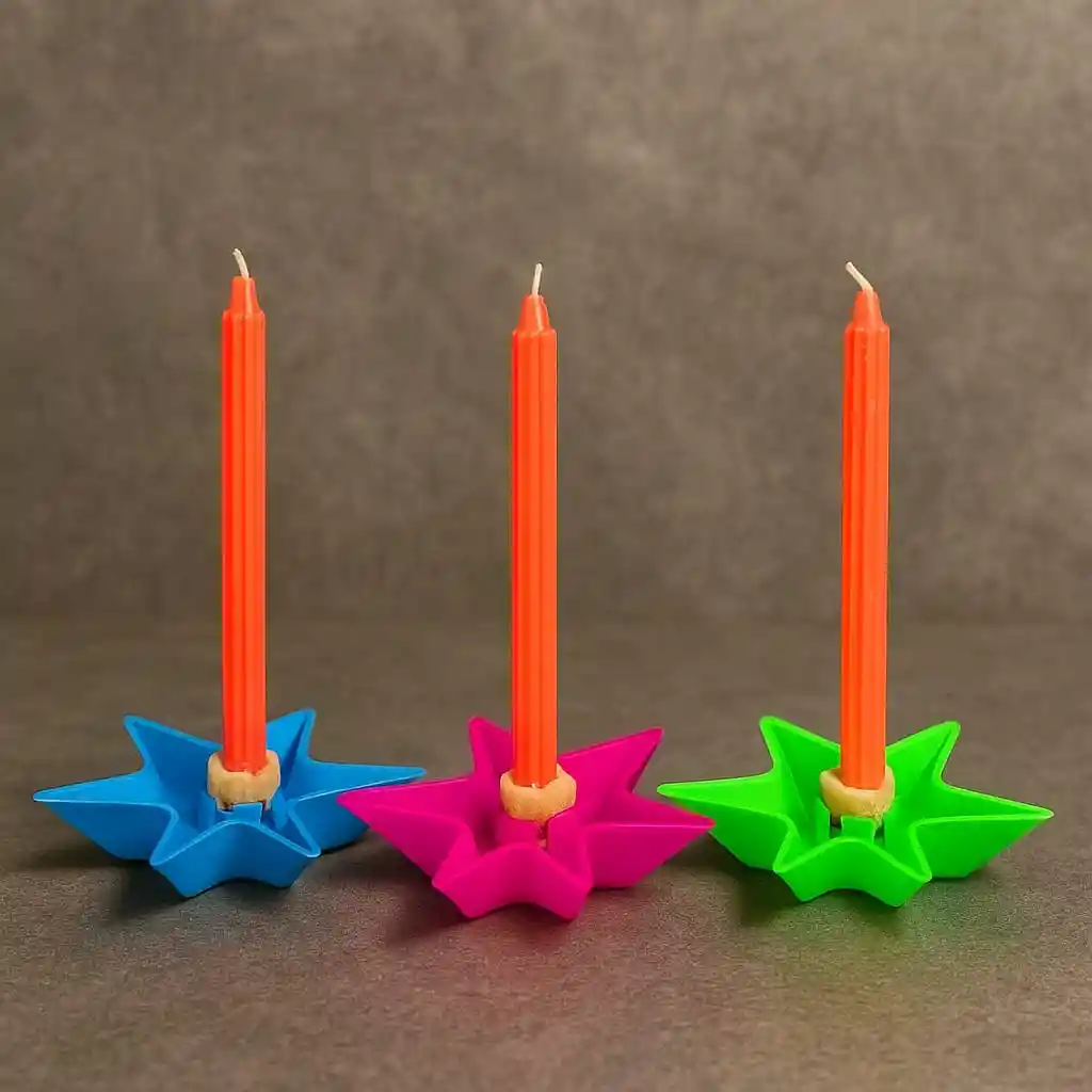 Soportes Plásticos En Forma De Estrella Para Velas