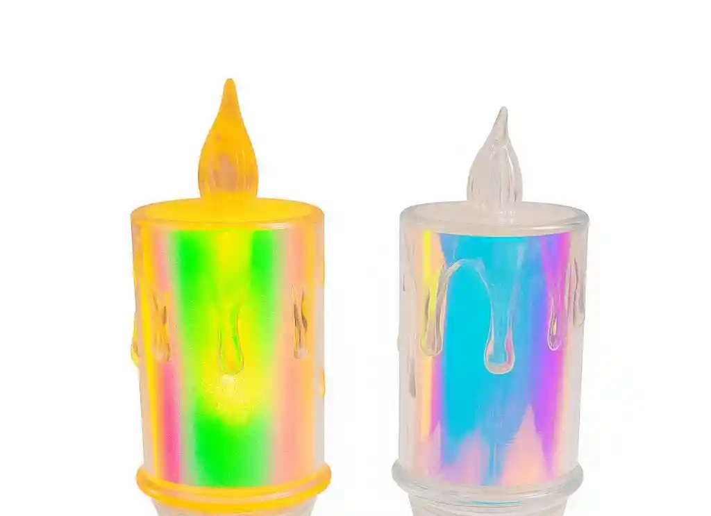 Vela Led Efecto Holográfico Decorativa