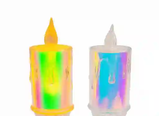 Vela Led Efecto Holográfico Decorativa