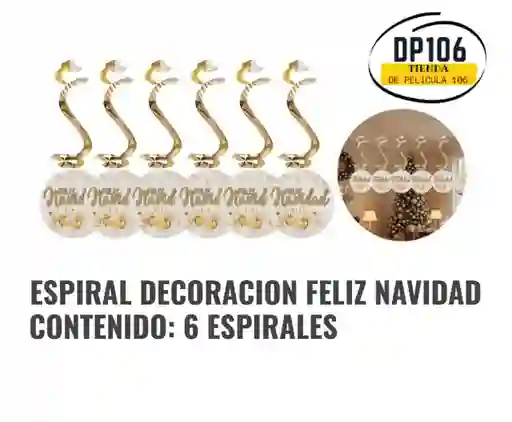 Espiral Decoracion Navidad Colgante