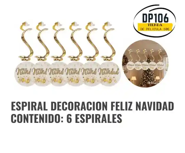 Espiral Decoracion Navidad Colgante