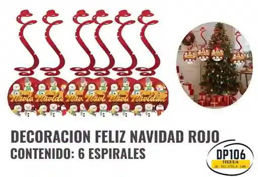 Espiral Decoracion Navidad Colgante