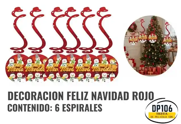 Espiral Decoracion Navidad Colgante