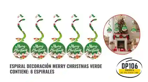 Espiral Decoracion Navidad Colgante