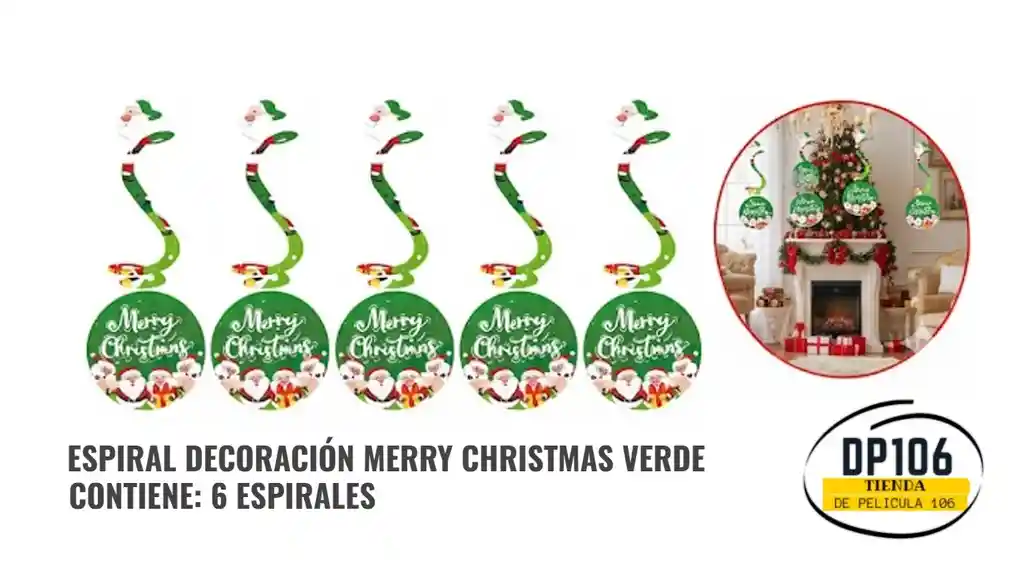 Espiral Decoracion Navidad Colgante