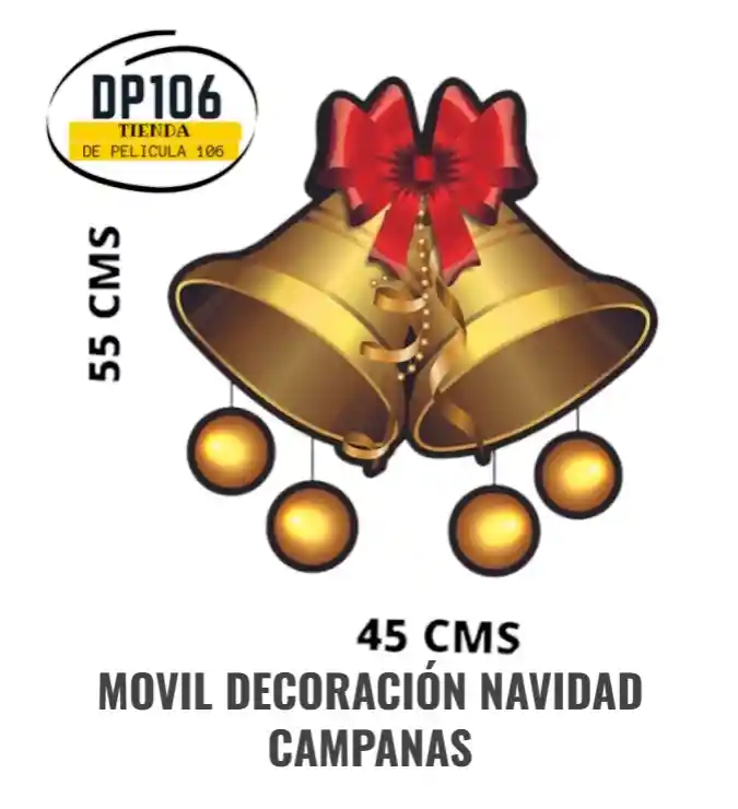 Movil Decoracion Navidad Campana Colgante