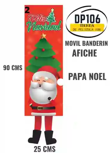 Afiche Papa Noel Decoracion Navidad (90 X 25 Cm) Poster
