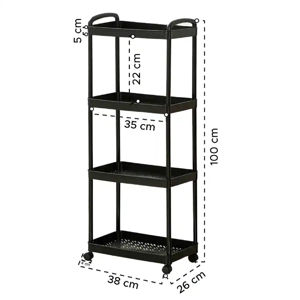 Carro Organizador Cocina 4 Niveles