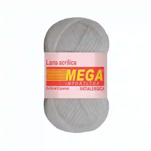 Lana Acrílica Escolar Antialérgica Mega Gris Claro 091