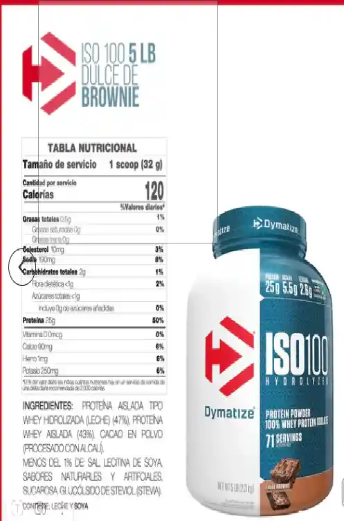 Proteina Iso 100 Dimatize 5lb