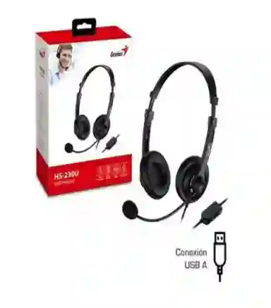 Audifonos Diadema Genius Hs-230u Usb