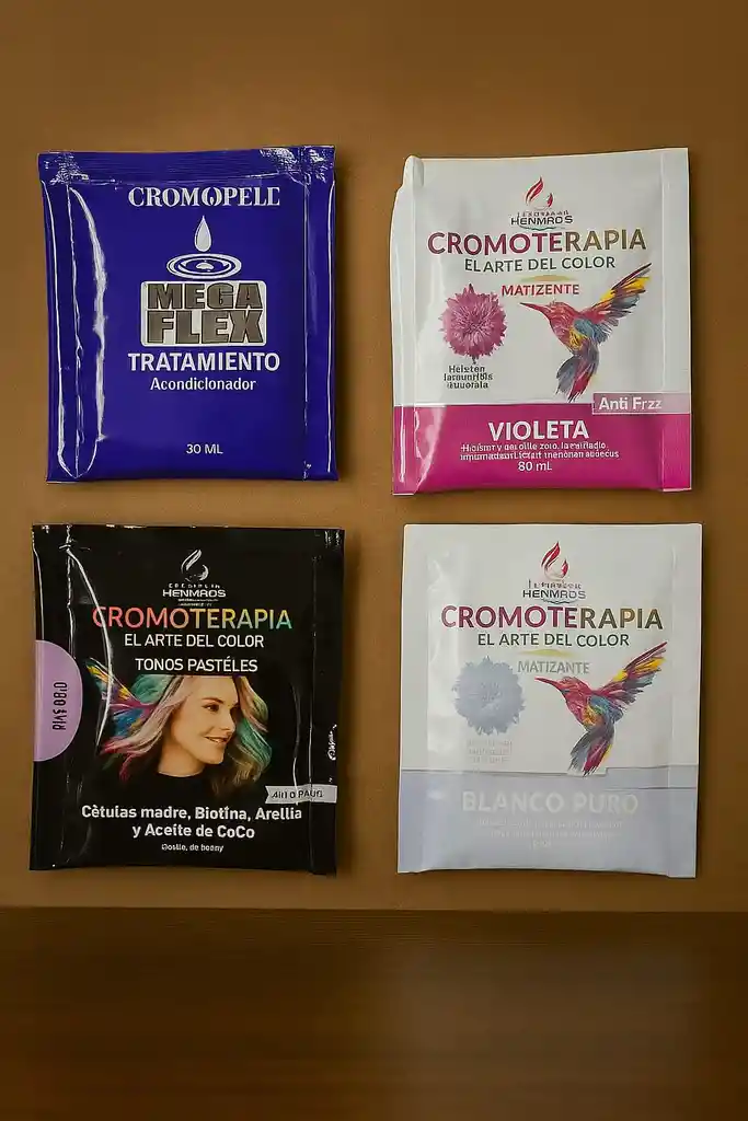 ✨ Sachets Capilares Cromoterapia & Megaflex – Tratamientos Y Matizantes ✨