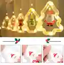Cortina De Navidad Luz Led Blancas Luces Árboles De Navidad 3m X 0.7m Decoración Navideña