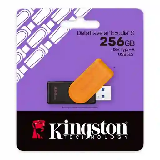 Memoria Kingston Usb Datatraveler Exodia S 256 Gb Usb-a 3.2 Gen 1 Original