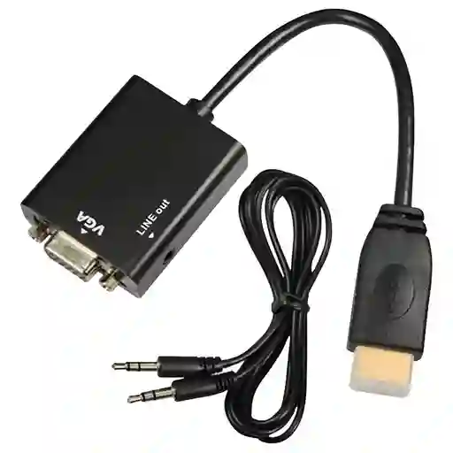 Cable Conversor Adaptador Hdmi A Vga Con Salida De Audio