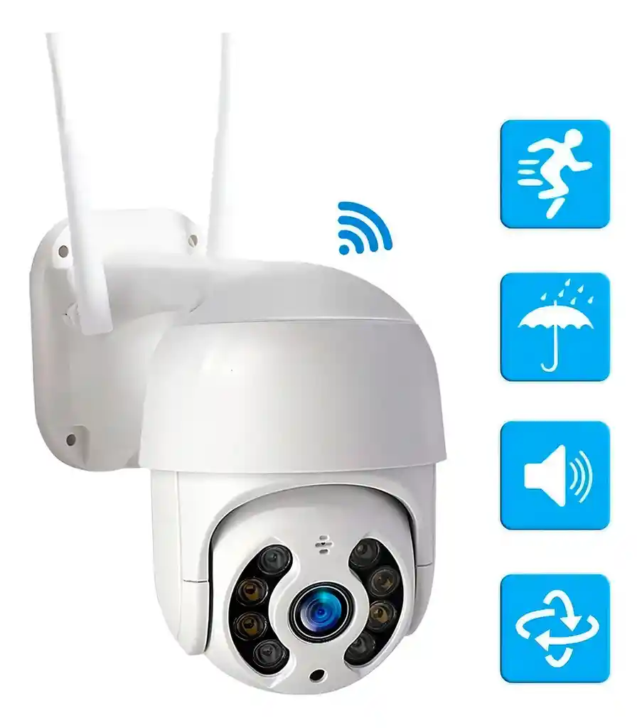 Cámara Ip Exterior Impermeable Domo Full Hd Wifi Robotica