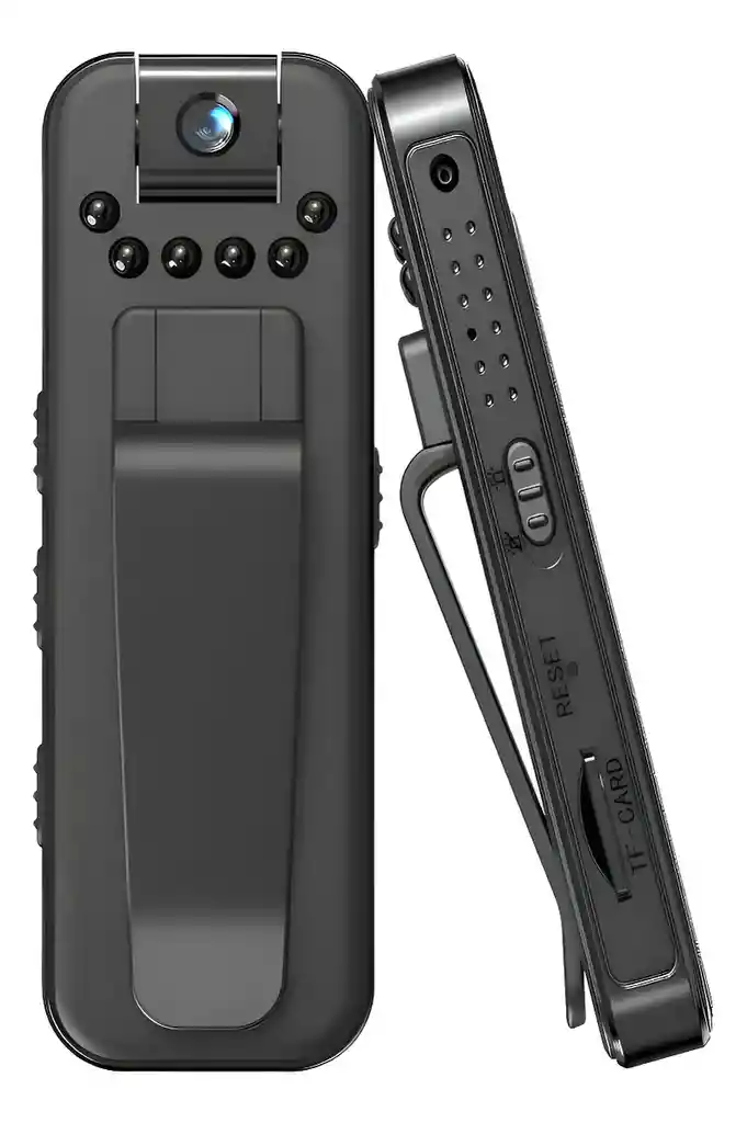 Cámara Corporal Wifi 1080p Full Hd Body Cam Giratoria 180 L7 Negro