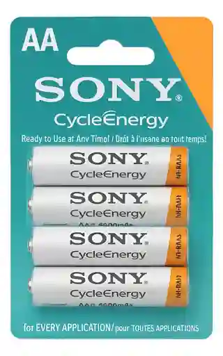 Baterías Pilas Recargables Aa Sony X4 4600 Mah