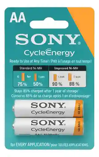 Baterías Pilas Recargables Aa Sony X2 4600 Mah