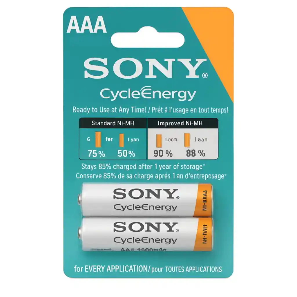 Baterías Pilas Recargables Aaa Sony X2 4600 Mah