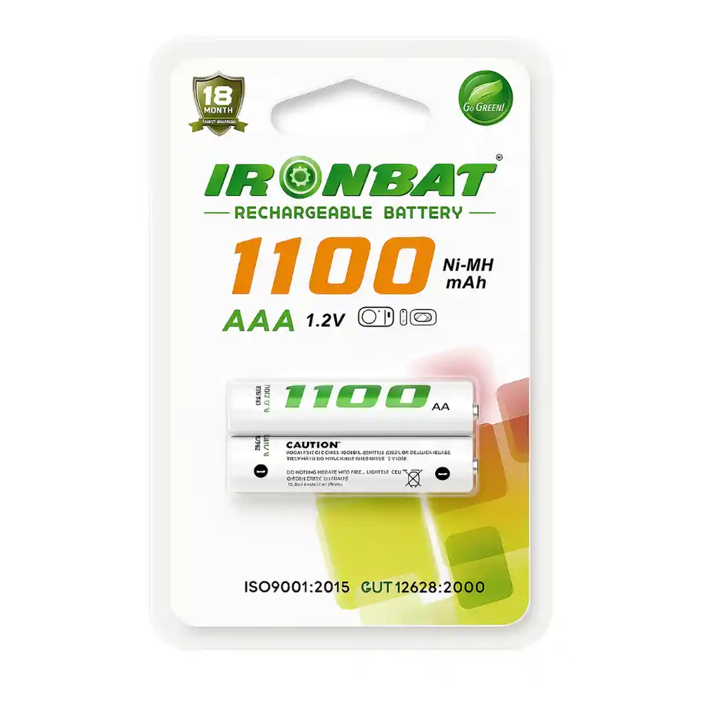 Baterías Pilas Recargables Aaa Iron Bat X2 1100 Mah