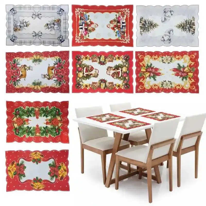 Individuales Navideño De Mesa X12