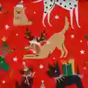 Pañoleta S Roja Perritos Navidad