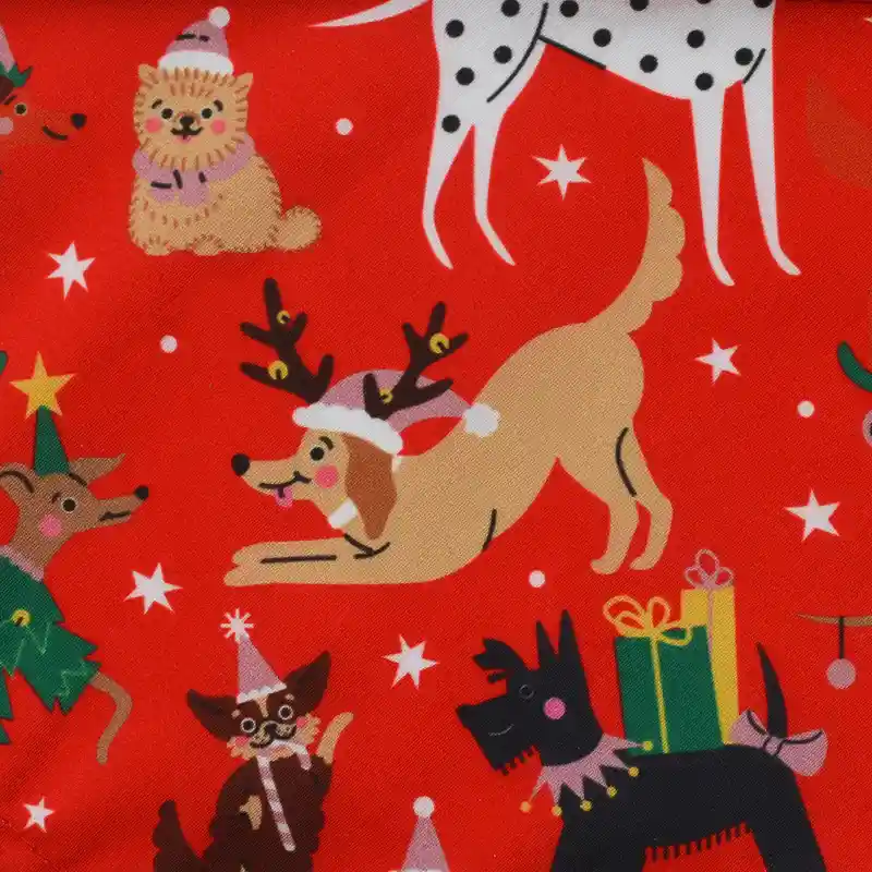 Pañoleta S Roja Perritos Navidad